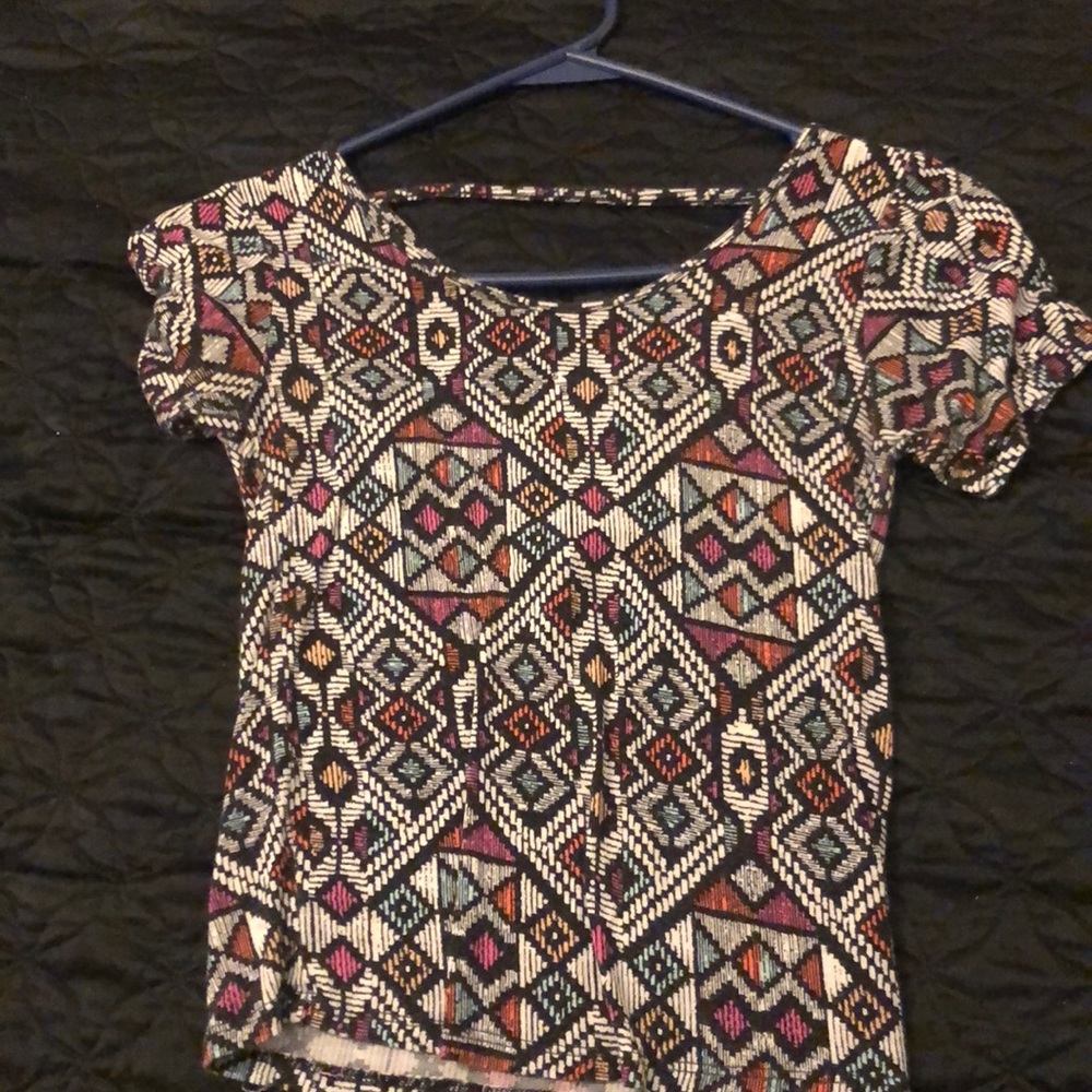 cropped designed blouse